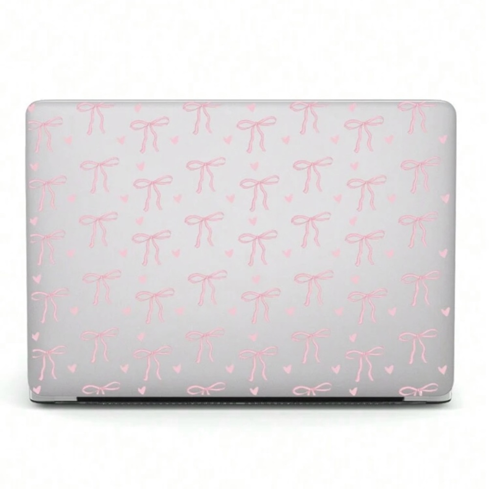 Pink Bow Pattern Mac Case - Picture 2 of 3